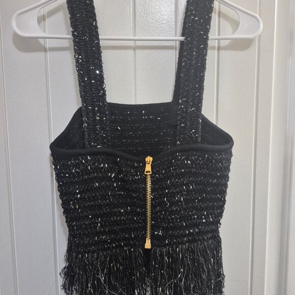 Balmain Fringe Tweed Peplum Top - Picture 2 of 4